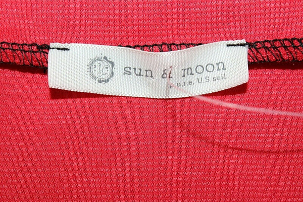 Sun & Moon NEW $29 S Black Red Straight 2 Split Sides Poly Spandex Skirt