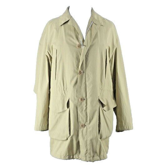 Sanyo Blinker Sz LY Pea Green Zip Button Front Hooded Windbreaker Jacket