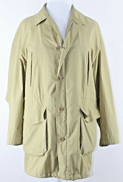 Sanyo Blinker Sz LY Pea Green Zip Button Front Hooded Windbreaker Jacket