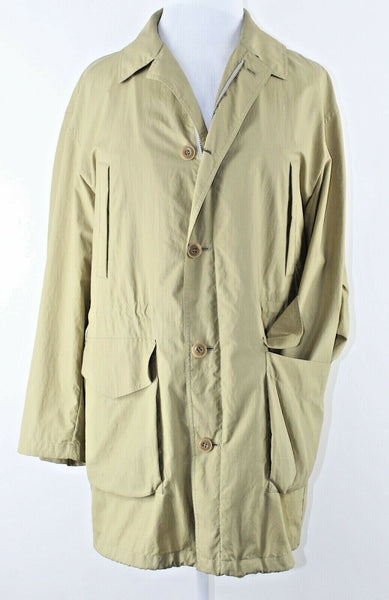 Sanyo Blinker Sz LY Pea Green Zip Button Front Hooded Windbreaker Jacket
