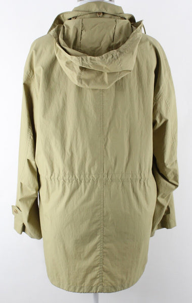 Sanyo Blinker Sz LY Pea Green Zip Button Front Hooded Windbreaker Jacket
