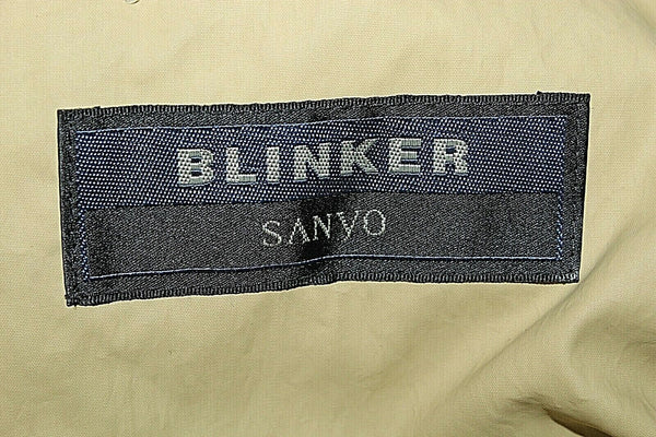 Sanyo Blinker Sz LY Pea Green Zip Button Front Hooded Windbreaker Jacket