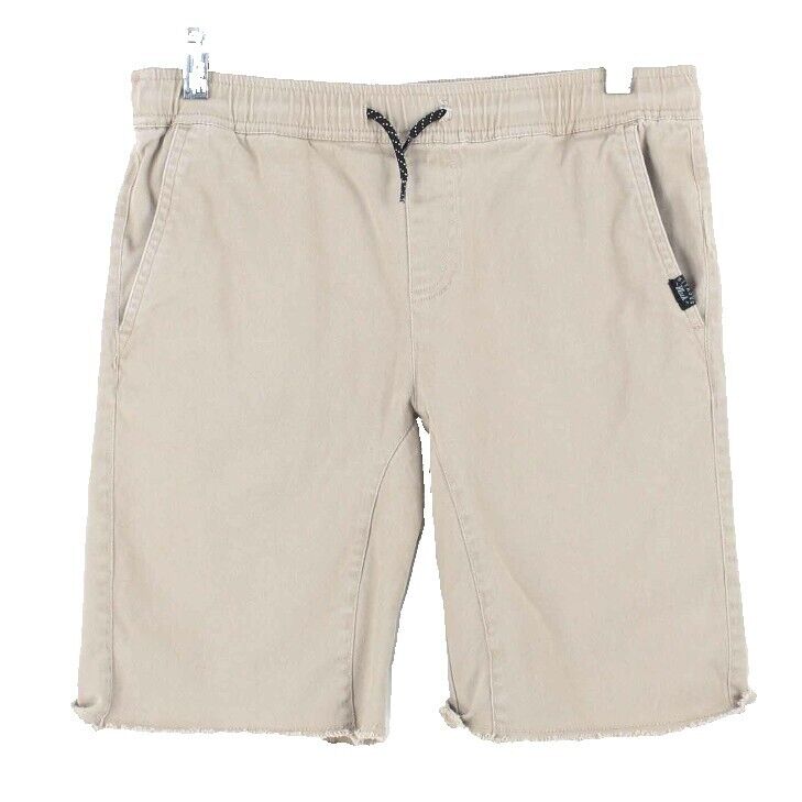 Nitrous Black Sz XL (30) X 9 Tan Polyester Blend Cut Off Shorts