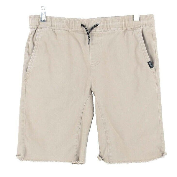 Nitrous Black Sz XL (30) X 9 Tan Polyester Blend Cut Off Shorts