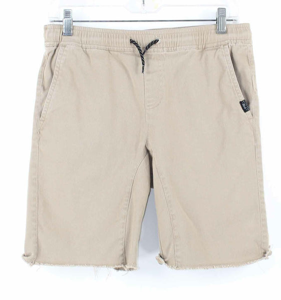 Nitrous Black Sz XL (30) X 9 Tan Polyester Blend Cut Off Shorts