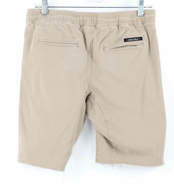 Nitrous Black Sz XL (30) X 9 Tan Polyester Blend Cut Off Shorts