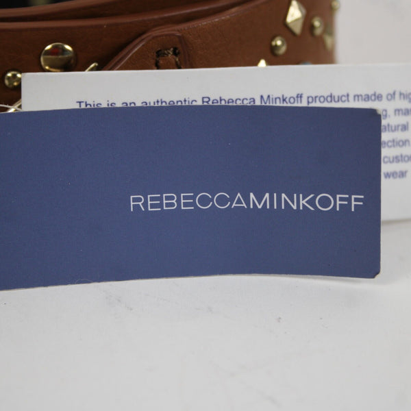 Rebecca Minkoff NEW Almond Brown Multi Color Stud Leather Guitar Handbag Strap