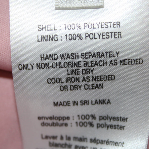 Davids Bridal Dress Sz 12 Pink Lined Scoop Back Criss Cross Front 100%Poly Dress