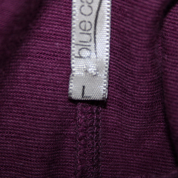 Blue Canoe Sz L Purple 3/4 Sleeve Organically Grown Cotton Spandex Dress