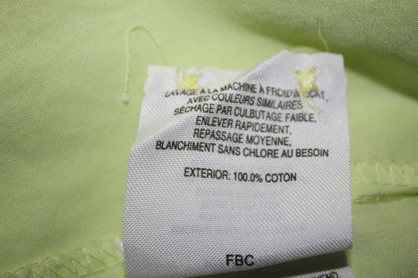 Columbia Sz M Lime Green Collared Sports Wear Breatheable 100% Cotton Top 336I