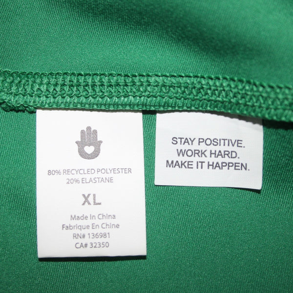 Spiritual Gangster AW Pant NEW $108 Embody Sz XL x 27 Green White Poly Elastane
