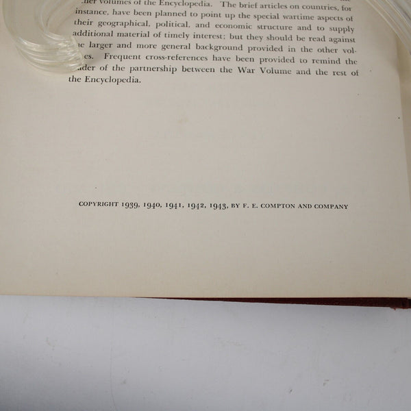 War Volume Compton's Pictured Encyclopedia Hardcover Book