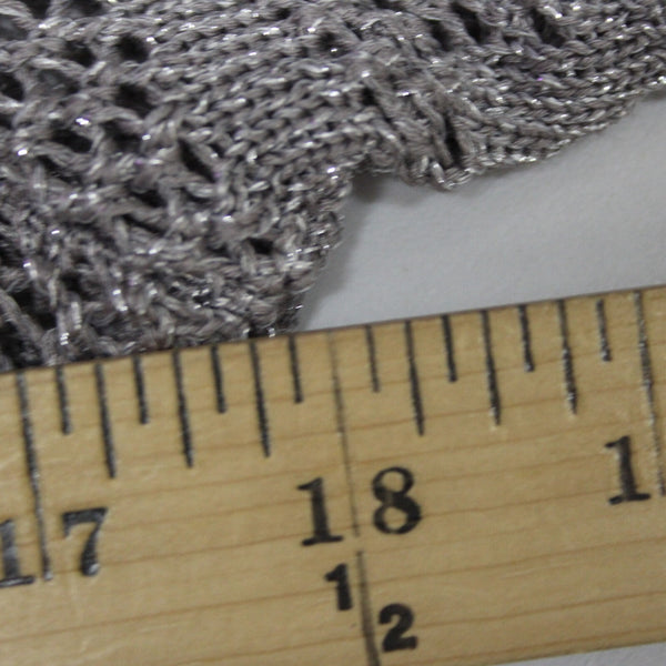 INC NEW $52 Sz XL Gray Metallic Blush Garden2 Open Knit Zebra Rayon Bld Asym Top