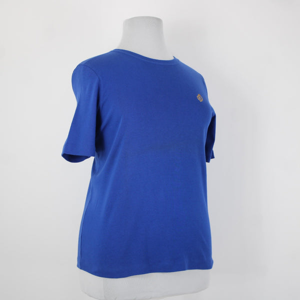 Lauren Ralph Lauren Madison Ave High NEW Sz 1X Royal Blue Embroidered Logo Top