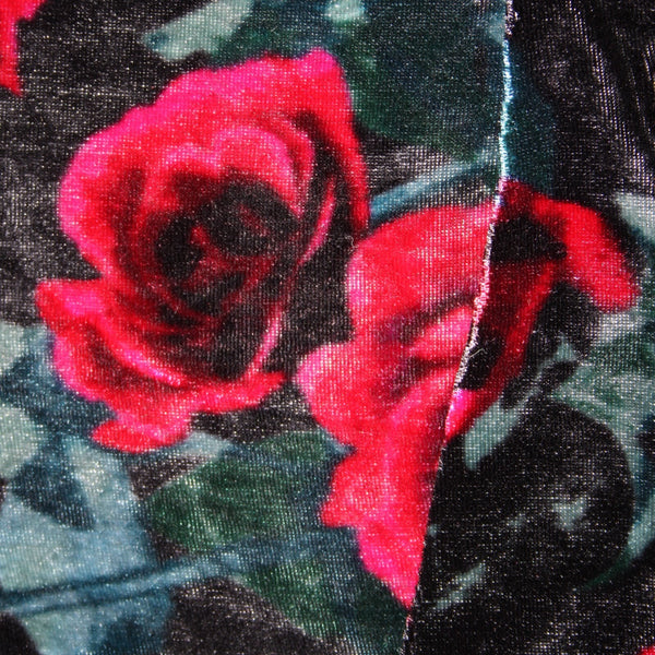 Torrid NEW $120 Sz 4 Black Pink Floral Velour Pockets VIscose Nylon Wrap Sweater