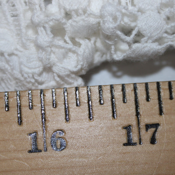 Talbots Petites Sz Sp White Scallop Lace Sheer Sleeve Cotton Blend Lined Top