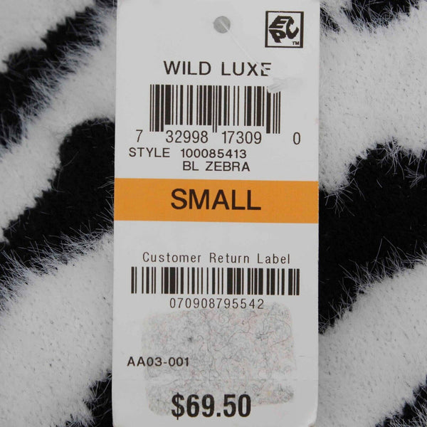 Bar III NEW $70 Sz S White Black Zebra Print Long Sleeve Nylon Acrylic Sweater
