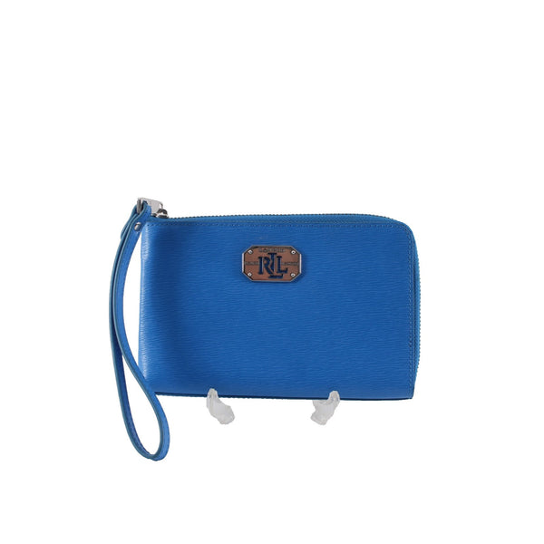 Lauren Ralph Lauren Wallet 7 x 5 x 1 Blue Inner Pockets Cowhide Leather Wallet