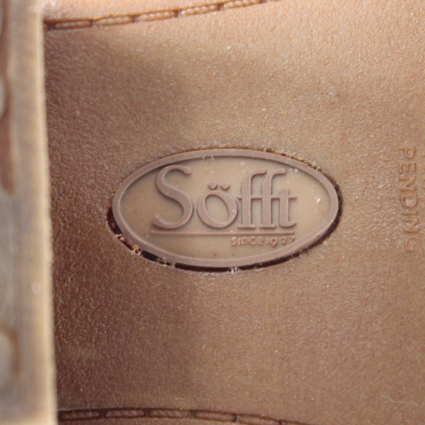 Sofft Heels Sz 11 M Brown Open Toe Slip On Mule Leather 3" Heels