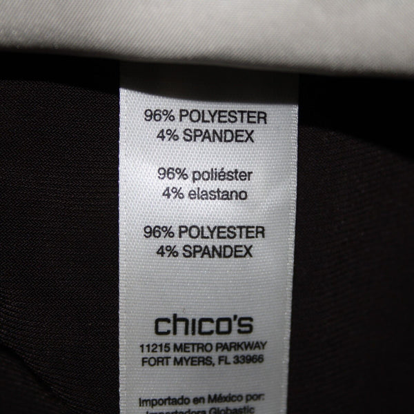 Chicos NEW Ankle Sz 3 x 28 Cocoa Bean Brown Tapered 100% Poly Spandex Pant