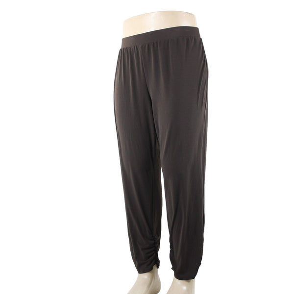 Chicos NEW Ankle Sz 3 x 28 Cocoa Bean Brown Tapered 100% Poly Spandex Pant