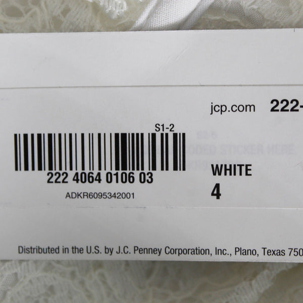 Nicole Miller NEW $72 Sz 4 White on White Laceover Lining Nylon Polyester Dress