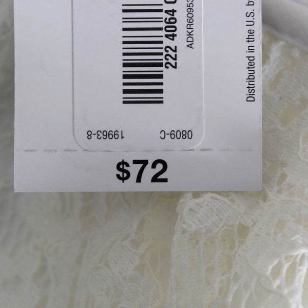 Nicole Miller NEW $72 Sz 4 White on White Laceover Lining Nylon Polyester Dress