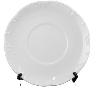 Rosenthal Group Germany Classic Rose Collection White Flourish Edge Saucer