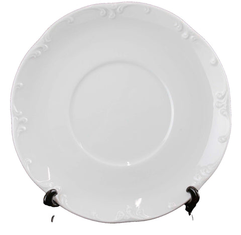 Rosenthal Group Germany Classic Rose Collection White Flourish Edge Saucer