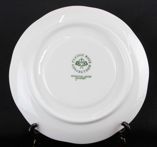 Rosenthal Group Germany Classic Rose Collection White Flourish Edge Saucer
