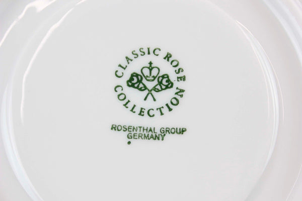 Rosenthal Group Germany Classic Rose Collection White Flourish Edge Saucer