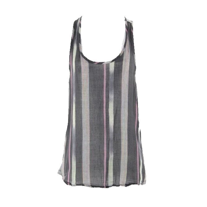 Staring at Stars Sz S Black Gray Purple Multi Cotton Blend Racerback Top