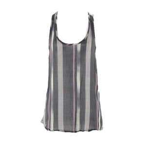 Staring at Stars Sz S Black Gray Purple Multi Cotton Blend Racerback Top