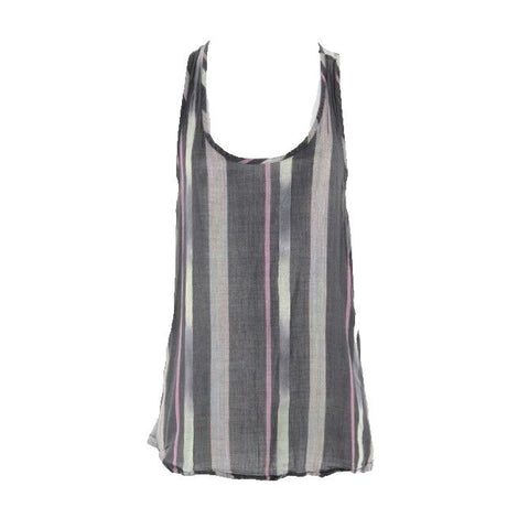 Staring at Stars Sz S Black Gray Purple Multi Cotton Blend Racerback Top