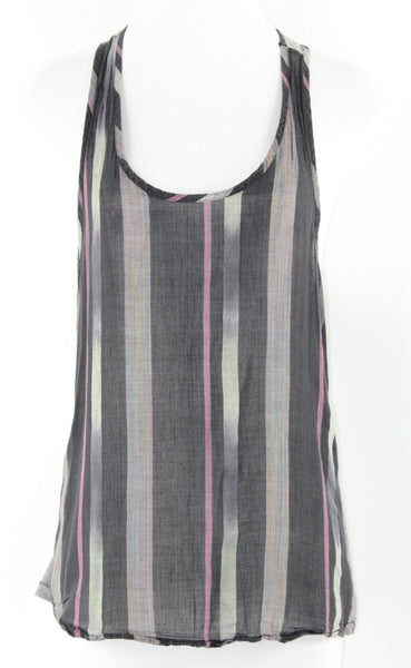 Staring at Stars Sz S Black Gray Purple Multi Cotton Blend Racerback Top