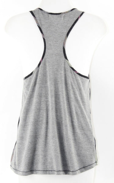 Staring at Stars Sz S Black Gray Purple Multi Cotton Blend Racerback Top