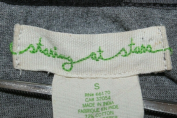 Staring at Stars Sz S Black Gray Purple Multi Cotton Blend Racerback Top