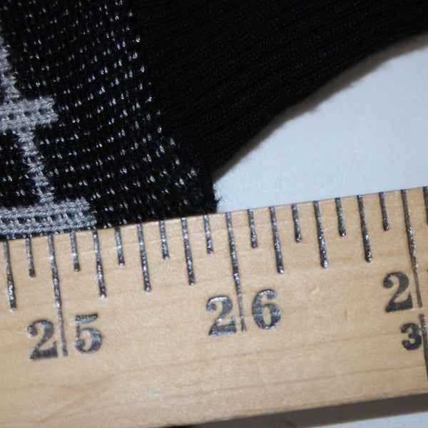 Joseph A Sweater Sz L Black Gray Pullover Collared Tunic 100% Rayon Sweater