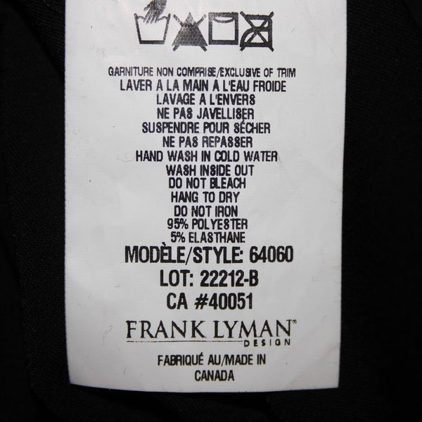 Frank Lyman NEW $312 Sz 8 Black Mesh Rhinestone 2 Pc Polyester Elastane Top