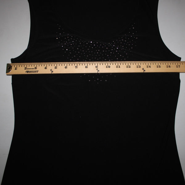 Frank Lyman NEW $312 Sz 8 Black Mesh Rhinestone 2 Pc Polyester Elastane Top
