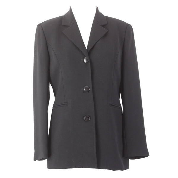 Petite Sophisticate Collectible Blazer Jacket  Sz 2p Black Acetate Polyester