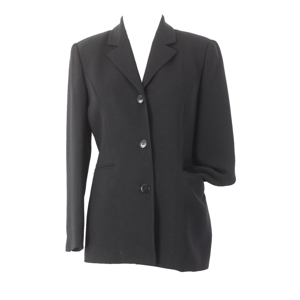 Petite Sophisticate Collectible Blazer Jacket  Sz 2p Black Acetate Polyester