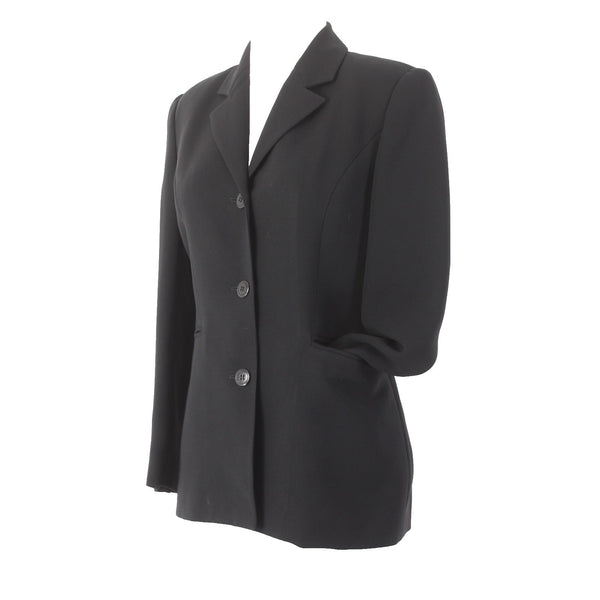 Petite Sophisticate Collectible Blazer Jacket  Sz 2p Black Acetate Polyester