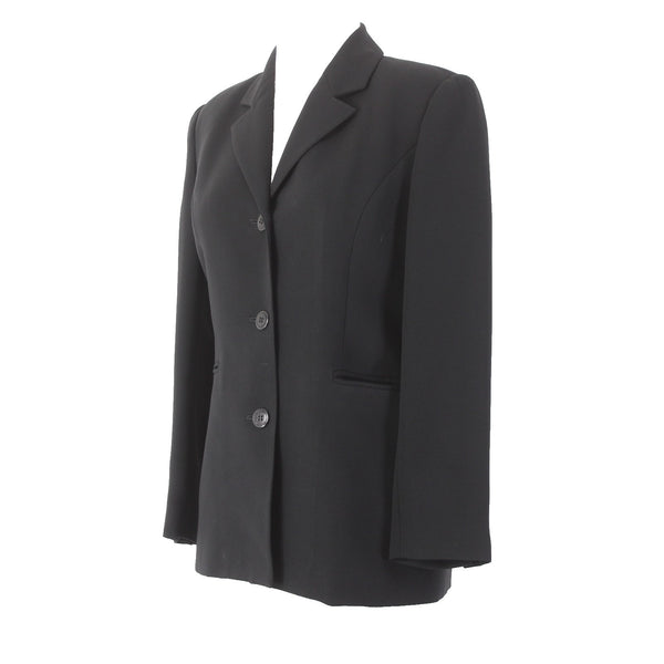Petite Sophisticate Collectible Blazer Jacket  Sz 2p Black Acetate Polyester
