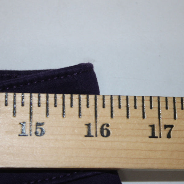 Chicos Pant Sz 1 x 29  Dark Purple Faux Pockets Straight Leg Cotton Spandex Pant