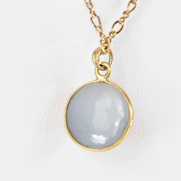 Drusy 16" Goldtone Round Reversible Drusy Lobster Closure Necklace