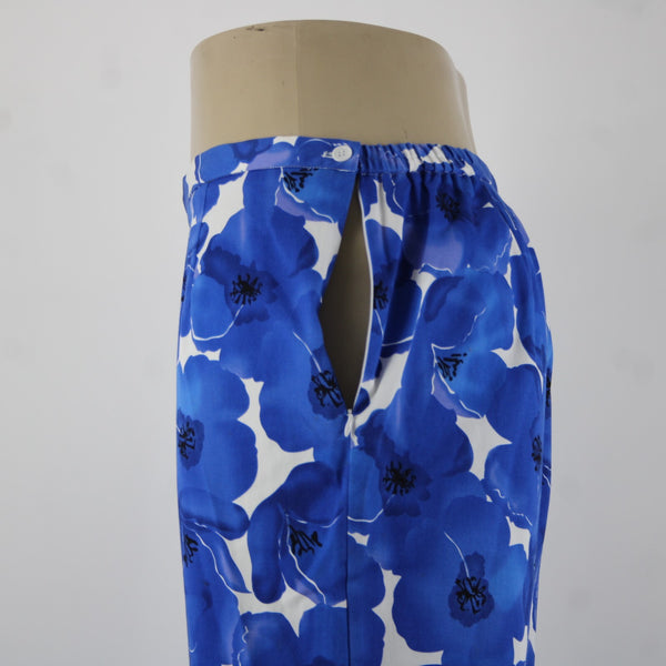 Sutton Studio NEW $79 Sz 18w x 25.5 Blue White Elastic Sides Cotton Lycra Pant