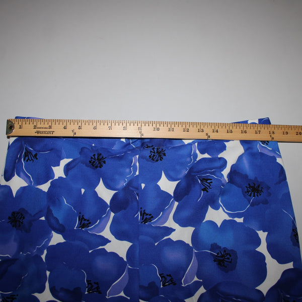 Sutton Studio NEW $79 Sz 18w x 25.5 Blue White Elastic Sides Cotton Lycra Pant