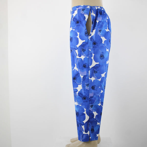 Sutton Studio NEW $79 Sz 18w x 25.5 Blue White Elastic Sides Cotton Lycra Pant