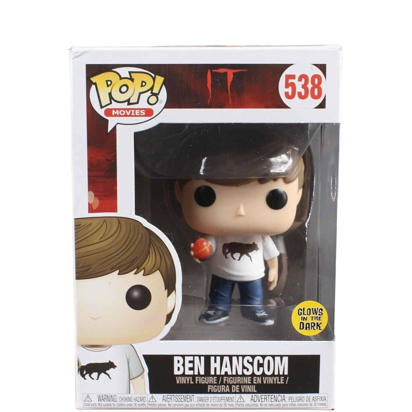 Funko POP Movies It #538 Ben Hanscom Glows In The Dark Collectible Vinyl Figure